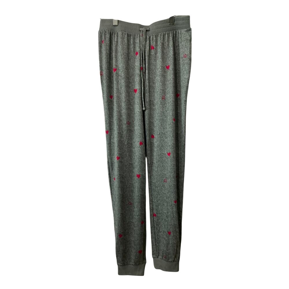 NWOT Sonoma Gray Red Heart Print Sleepwear Pajama Pants Women's Size XS